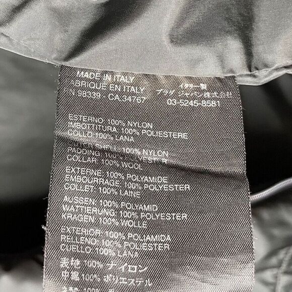 PRADA Mens Gray Full-Zip Nylon Jacket Sz 48 Medium M Wool Collar LOGO - Picture 12 of 15